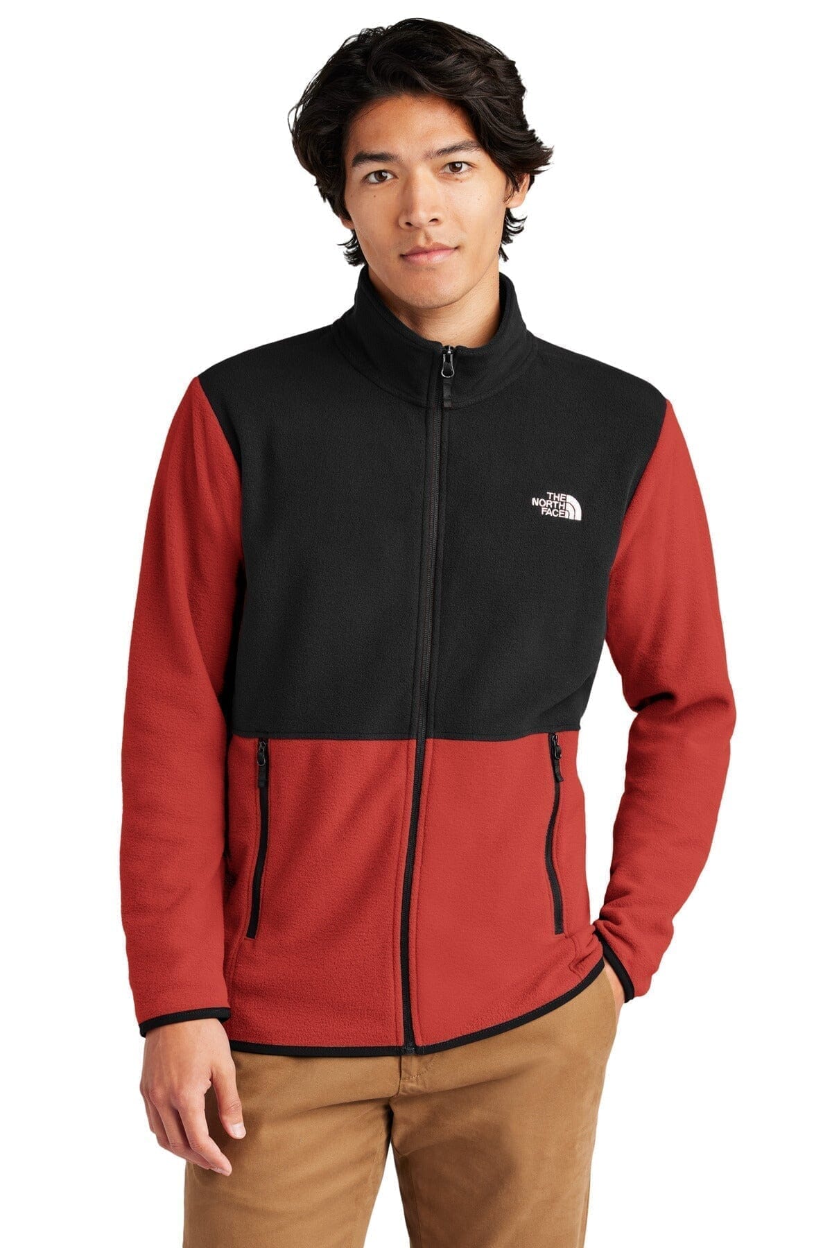 TNF Glacier Full-Zip Fleece Jacket The North Face Adelstein Rage Red / TNF Black S