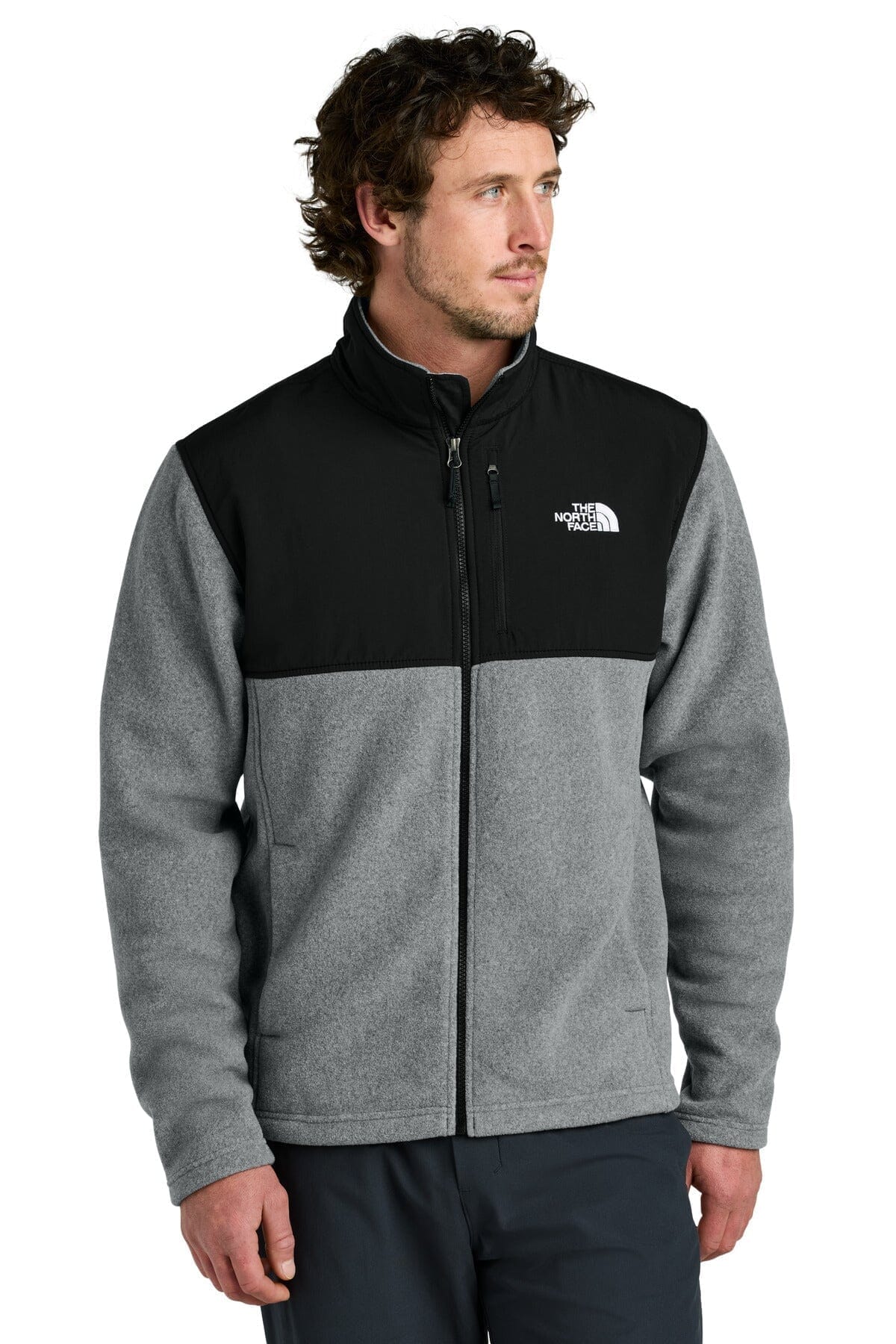 TNF Highest Peak Full-Zip Fleece Jacket The North Face Adelstein TNF Medium Grey Heather/ TNF Black S