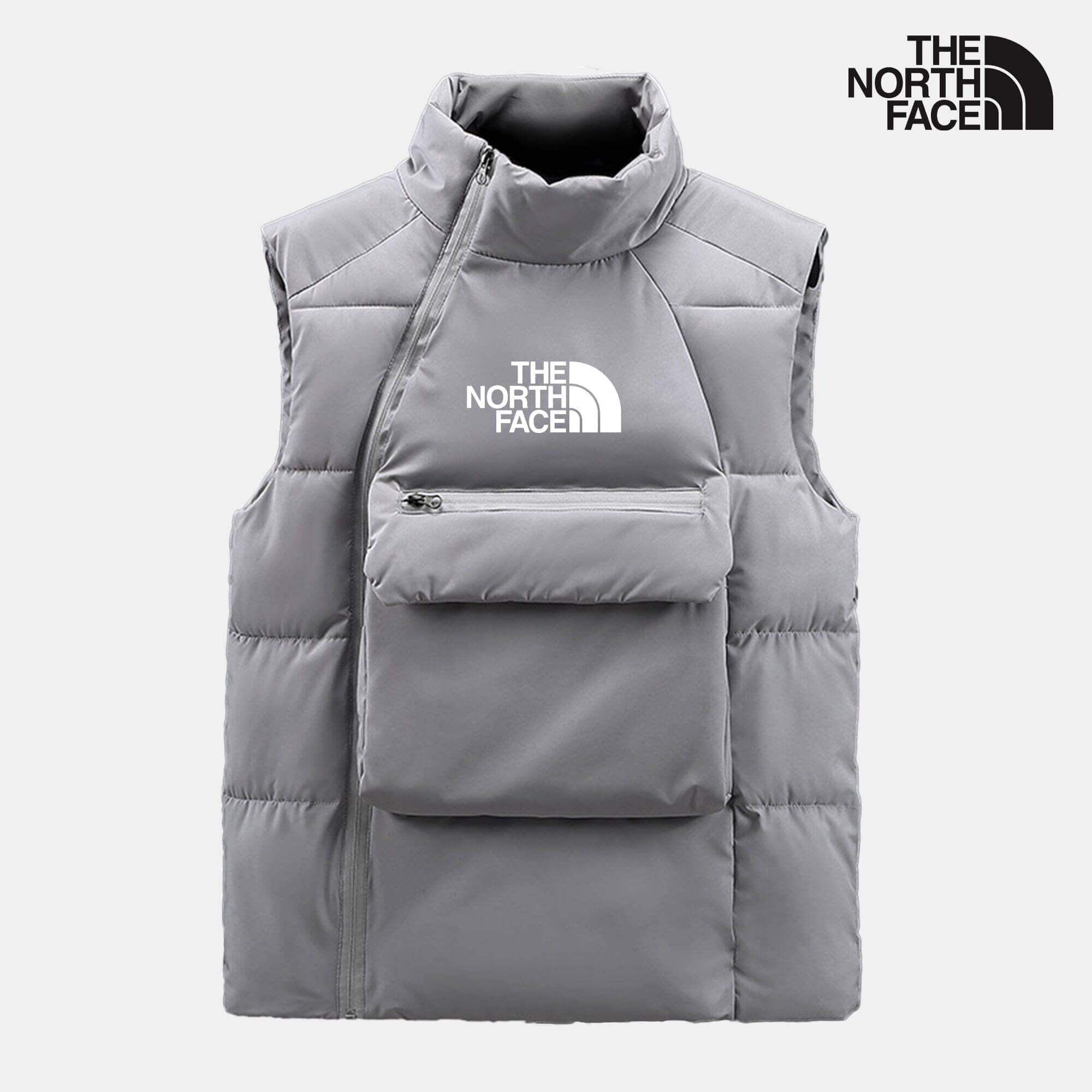 TNF Quilted Vest The North Face Adelstein Gray M