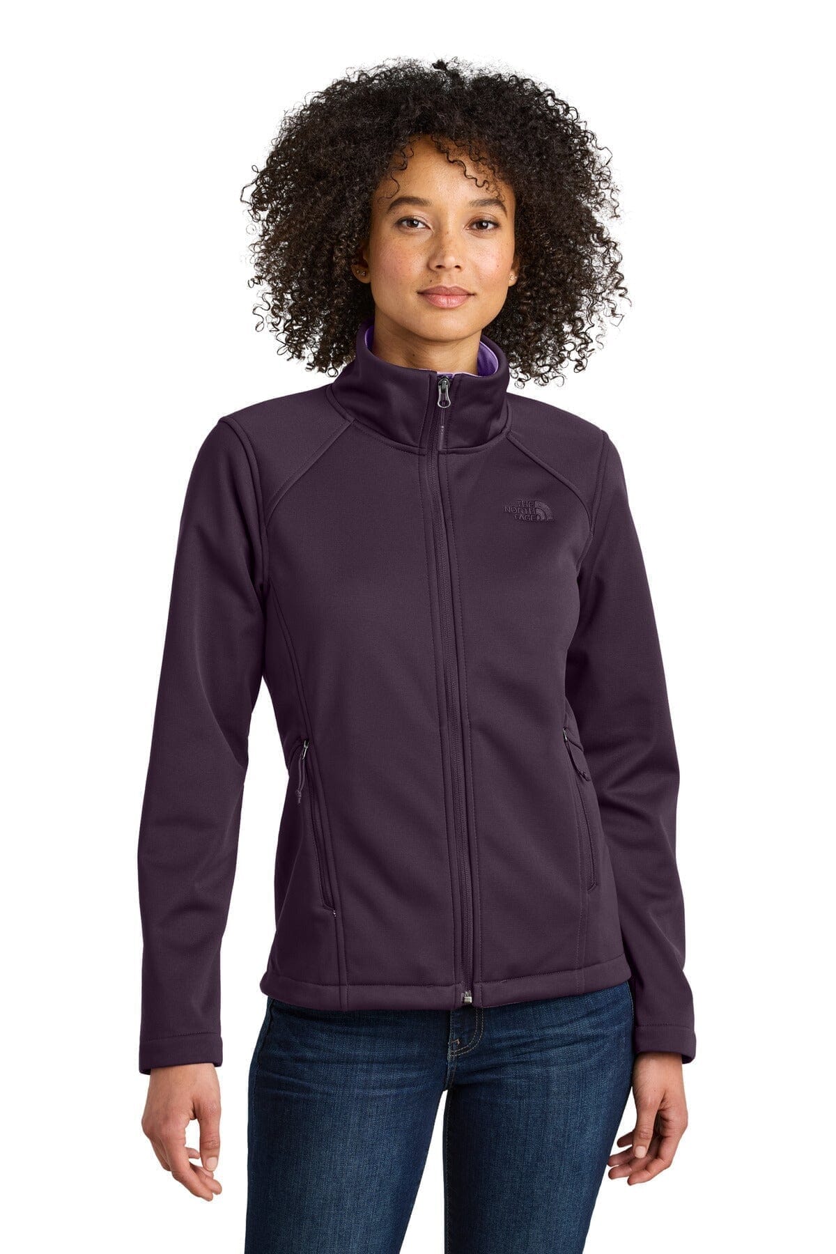 TNF Women's Chest Logo Ridgewall Soft Shell Jacket The North Face Adelstein TNF Blackberry Wine S
