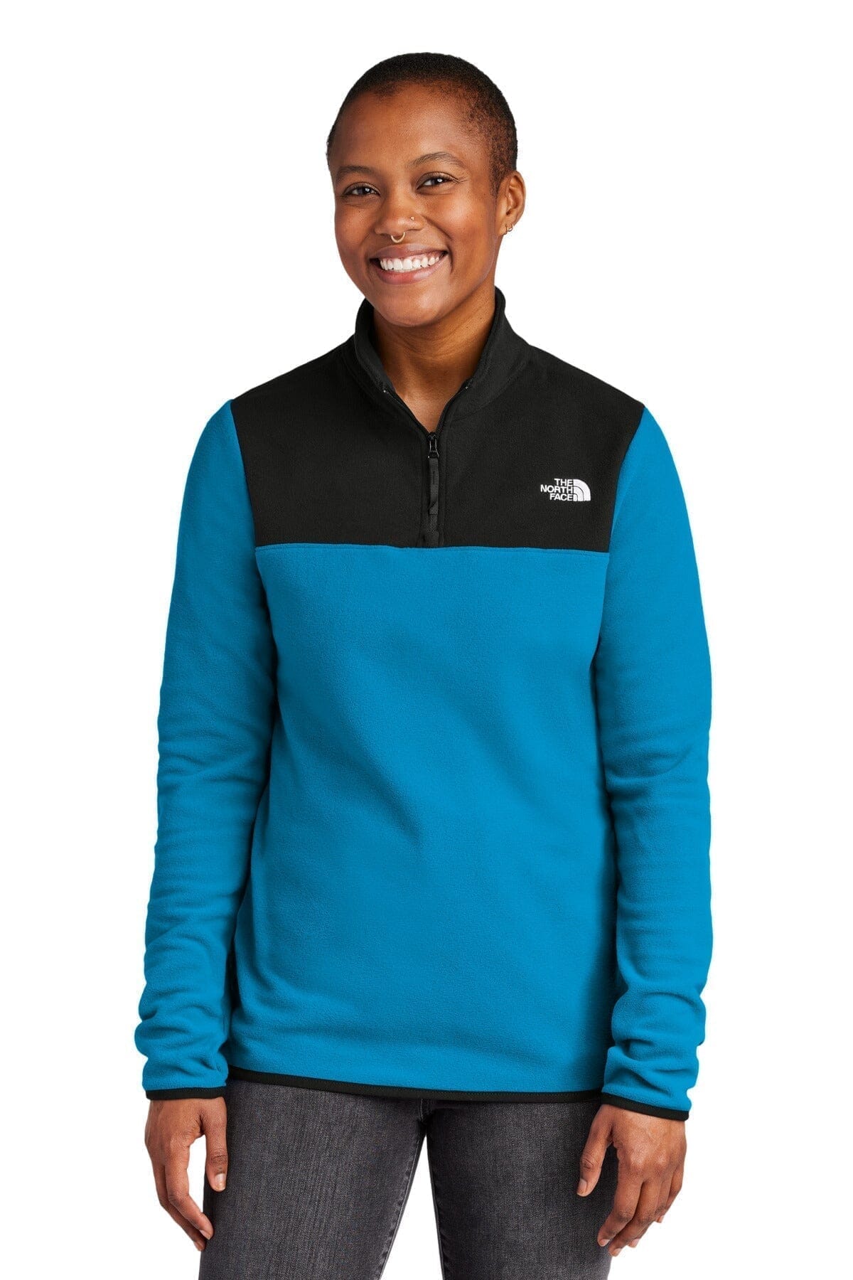 TNF Women's Glacier 1/4-Zip Fleece The North Face Adelstein Hero Blue/ TNF Black S