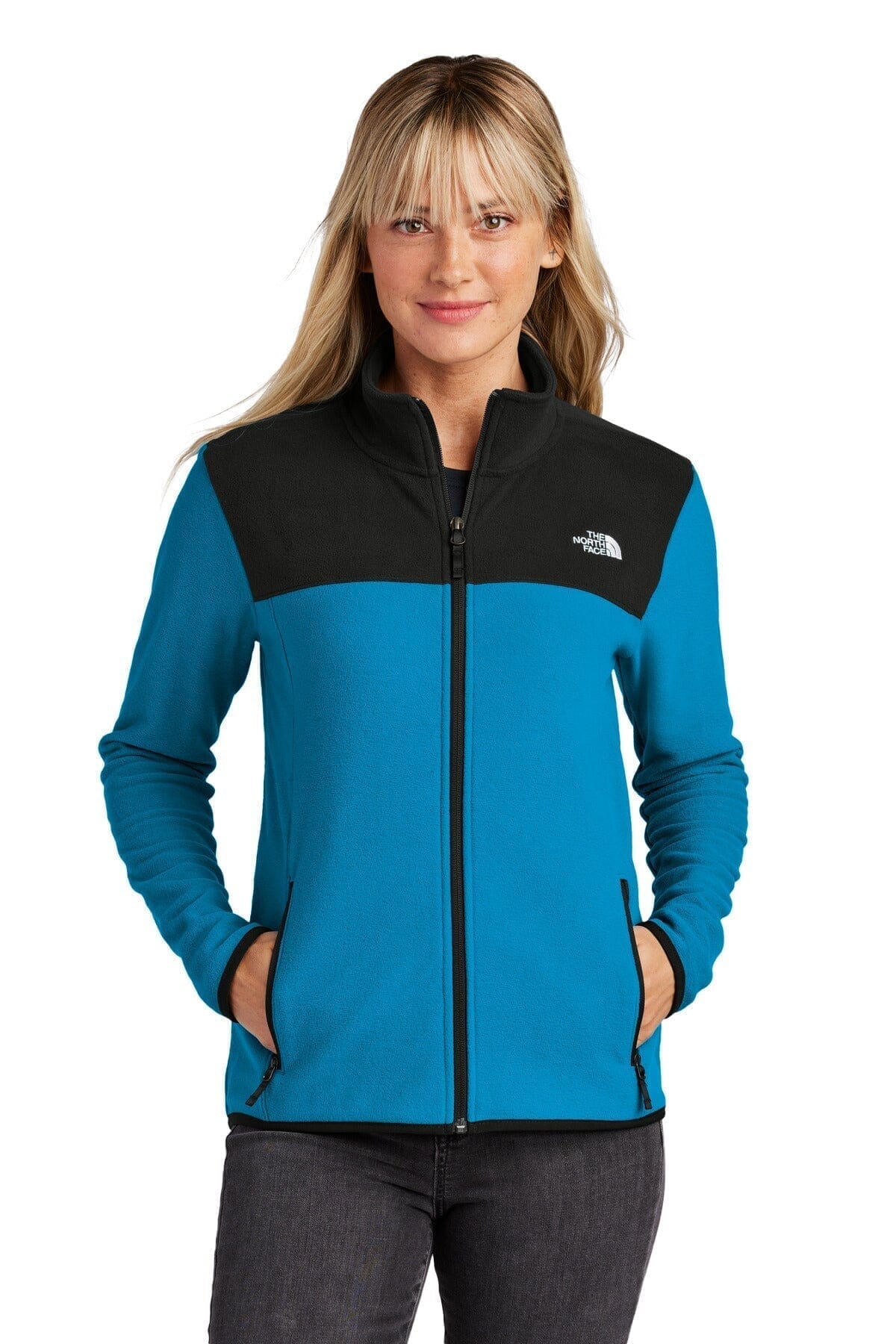 TNF Women's Glacier Full-Zip Fleece Jacket The North Face Adelstein Hero Blue/ TNF Black S