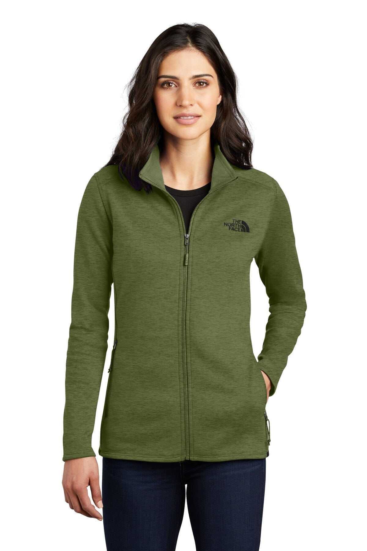 TNF Women's Skyline Full-Zip Fleece Jacket The North Face Adelstein Four Leaf Clover Heather S