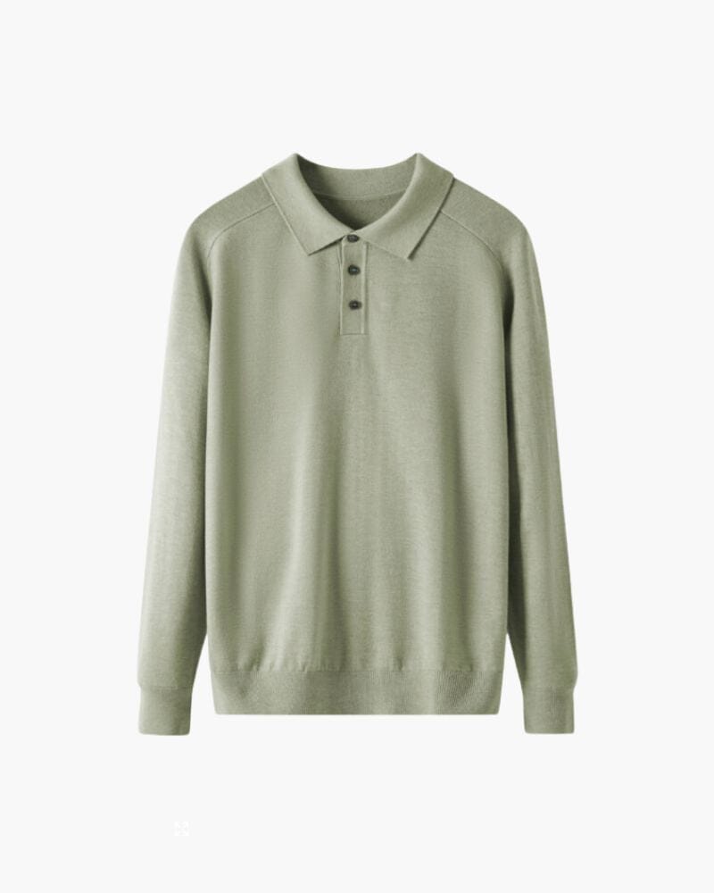 100% Premium Wolle Polo Adelstein Grün XS 