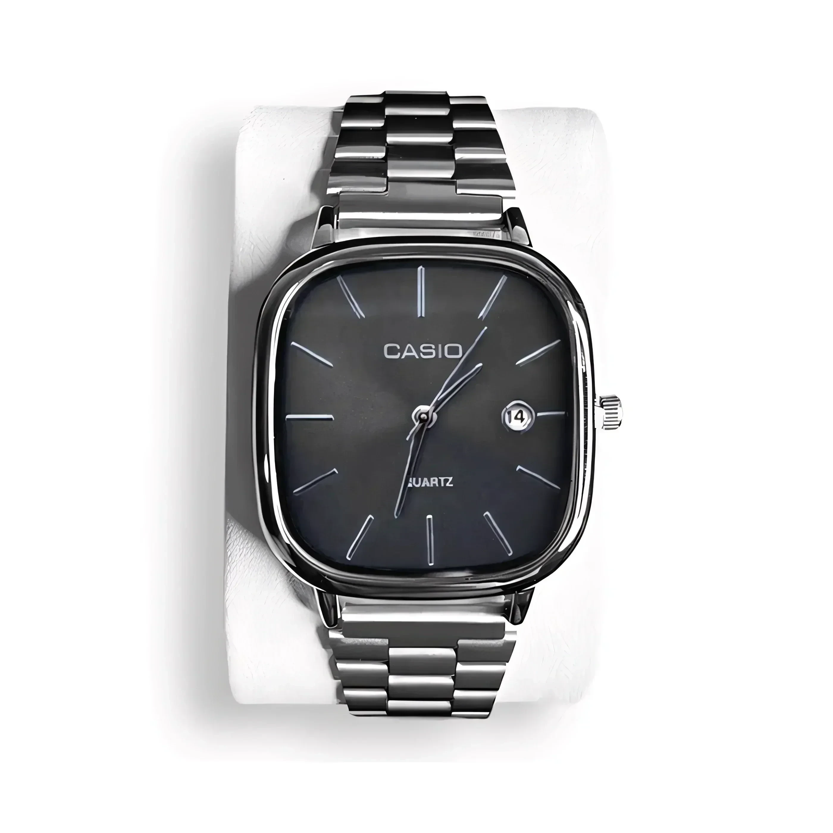 C A S I O Luxurious 36mm Watch - Water Resistant | Transferred steel Relógio CASIO Luxurious 36mm - Unissex Resistente à água | Aço Inoxidável Adelstein Black & Silver 
