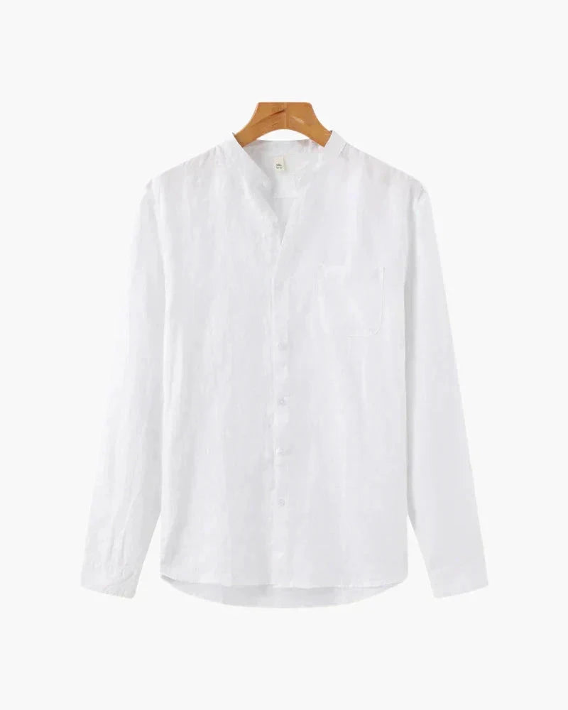 Kapstadt - 100% Leinenhemd Adelstein Weiß S 