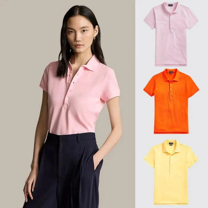 Kaufen Sie 1, erhalten Sie 3! Polo-Shirt-Set aus Piqué-Baumwolle Adelstein Rosa - Orange - Gelb S 