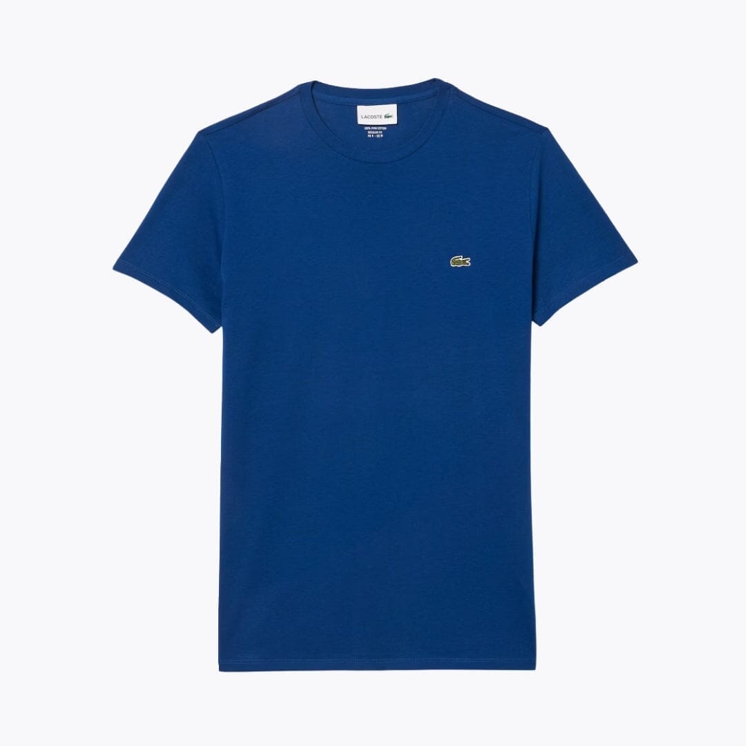 LC Cotton Pima T-shirt Lacoste Adelstein Globe blue S 