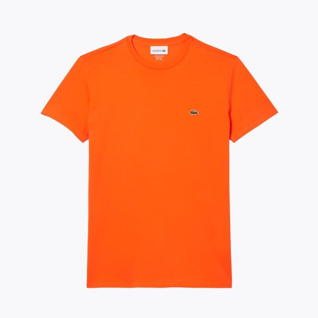LC Cotton Pima T-shirt Lacoste Adelstein Orange S 