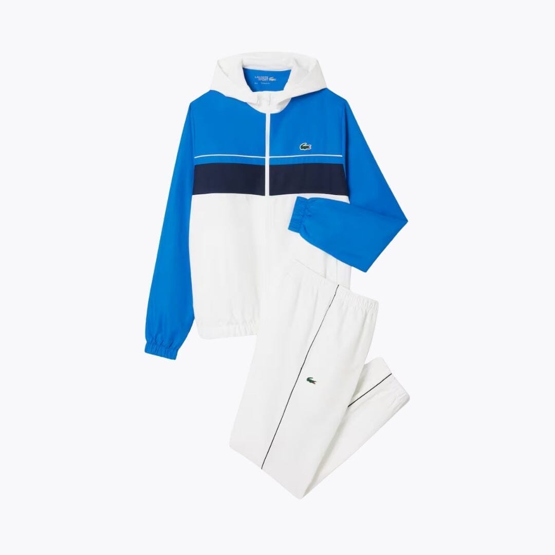 LC Diamond Taffeta Sport Tracksuit Lacoste Adelstein White / Blue / Navy blue S 