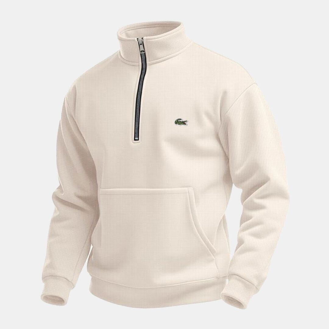LC Half-Zip Sweatshirt (CLEARANCE) Lacoste Adelstein Beige S 