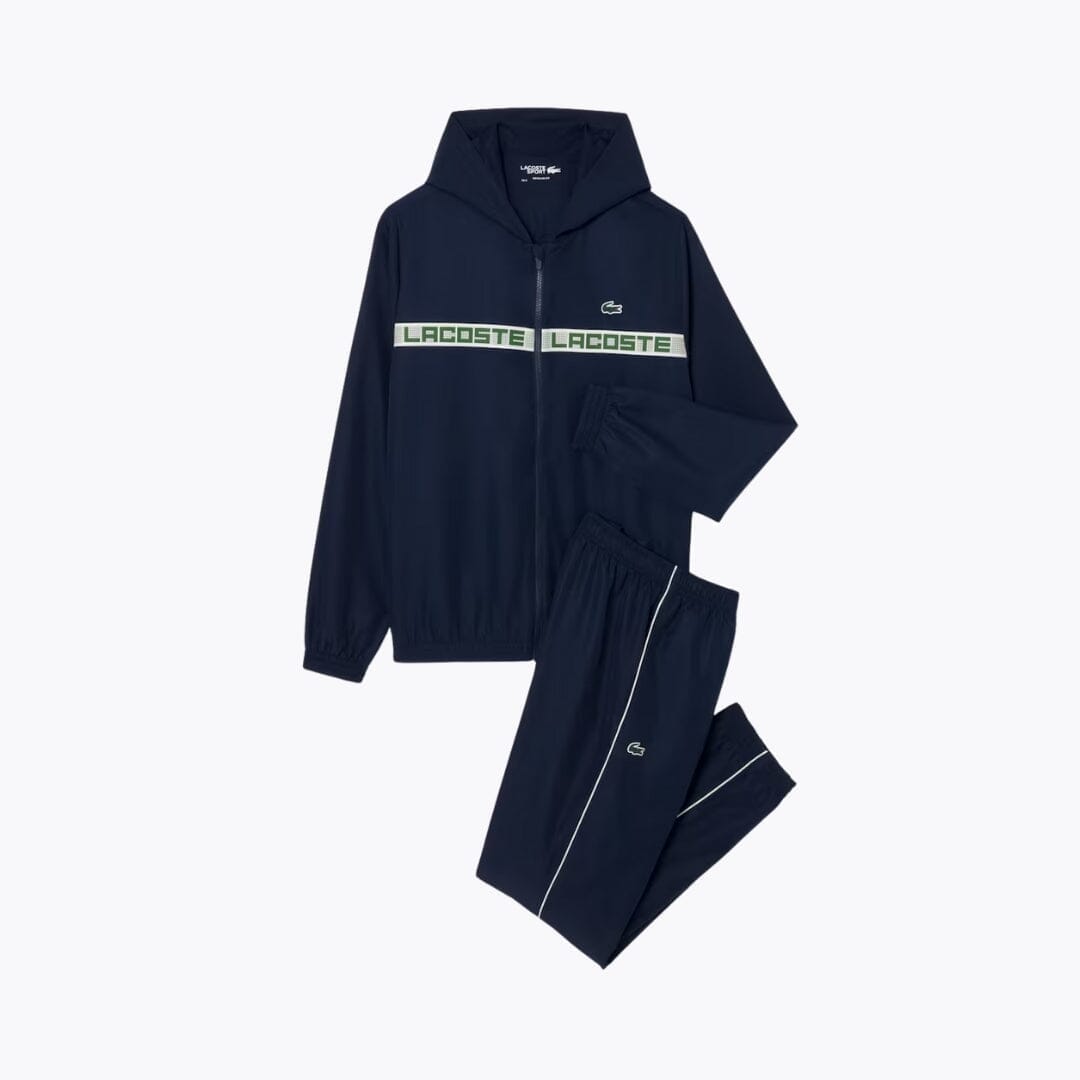 LC Logo Stripe Tennis Tracksuit Lacoste Adelstein Blue S 