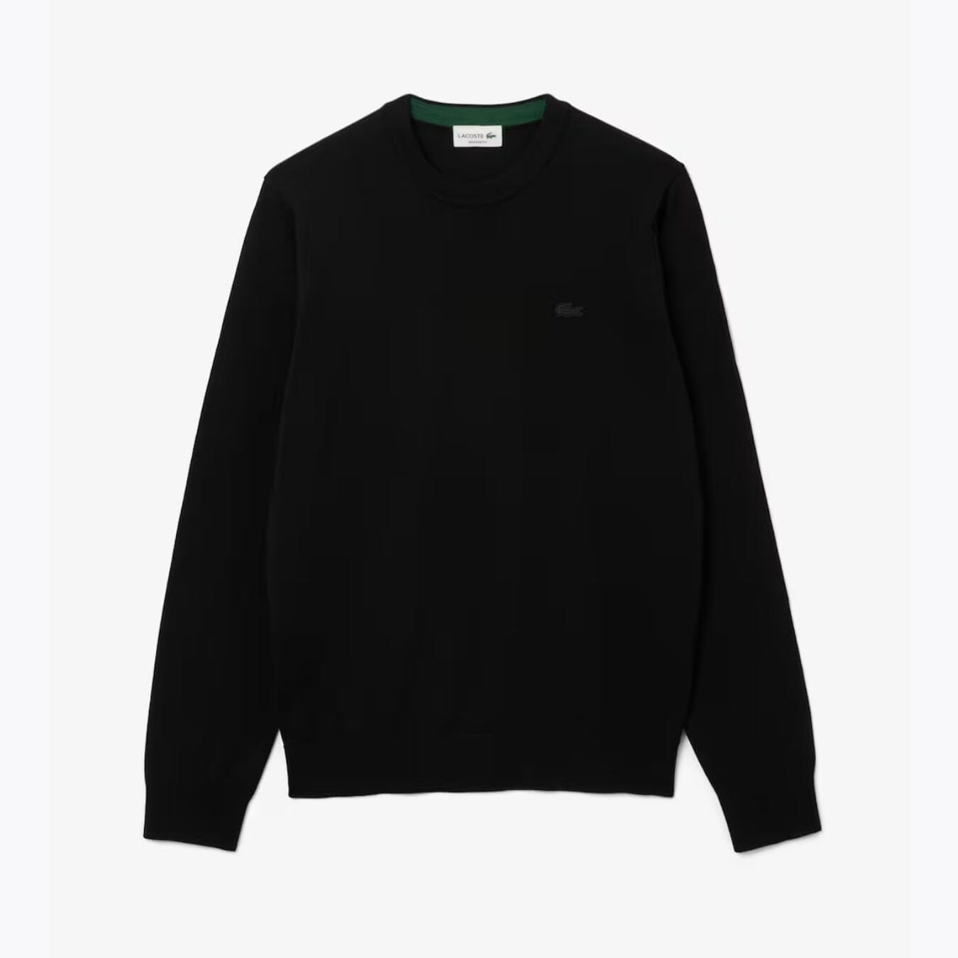 LC Merino Wool Crew Neck Sweater Lacoste Adelstein Black S 