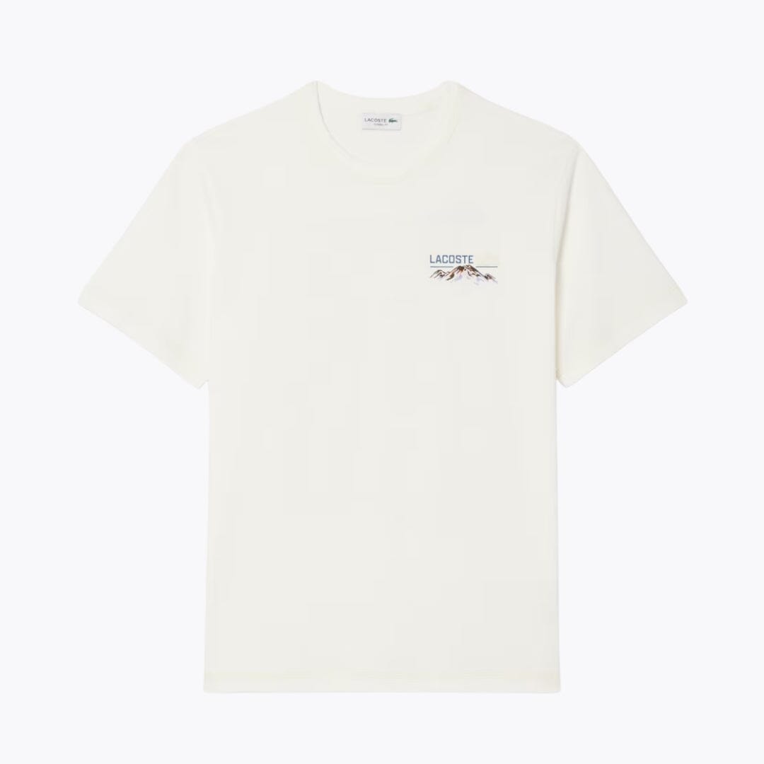 LC Multi Print Jersey T-shirt Lacoste Adelstein White S 