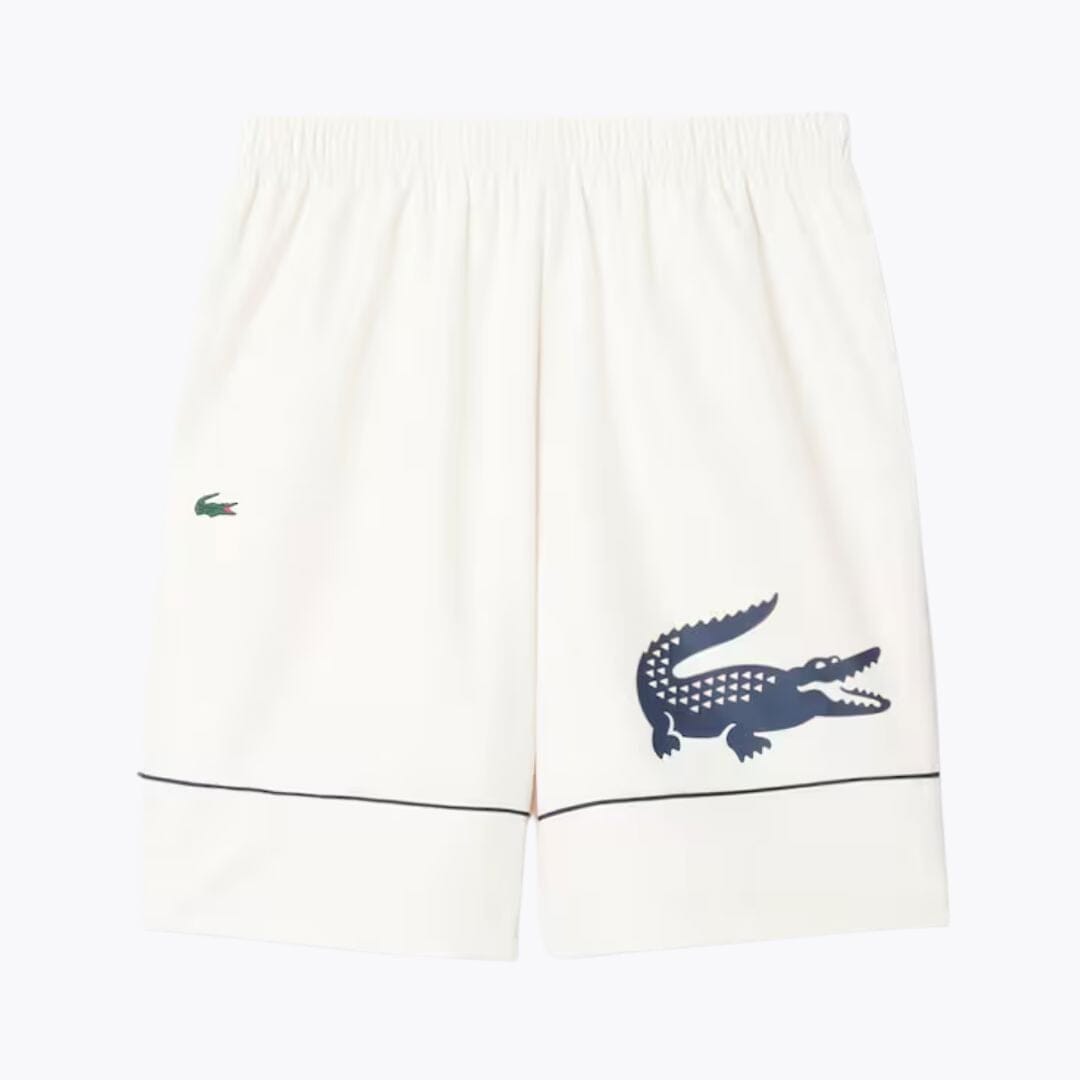 LC Printed Diamond Taffeta Tennis Shorts Lacoste Adelstein White S 