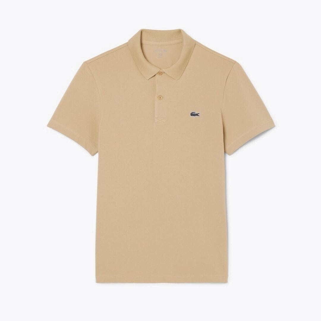 LC Regular Fit Cotton Blend Polo Shirt Lacoste Adelstein Beige S 