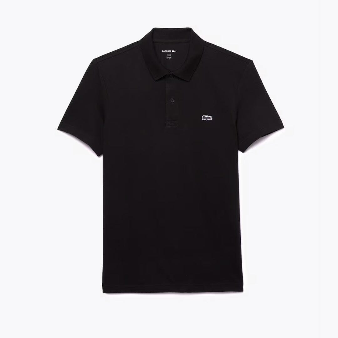 LC Regular Fit Cotton Blend Polo Shirt Lacoste Adelstein Black S 