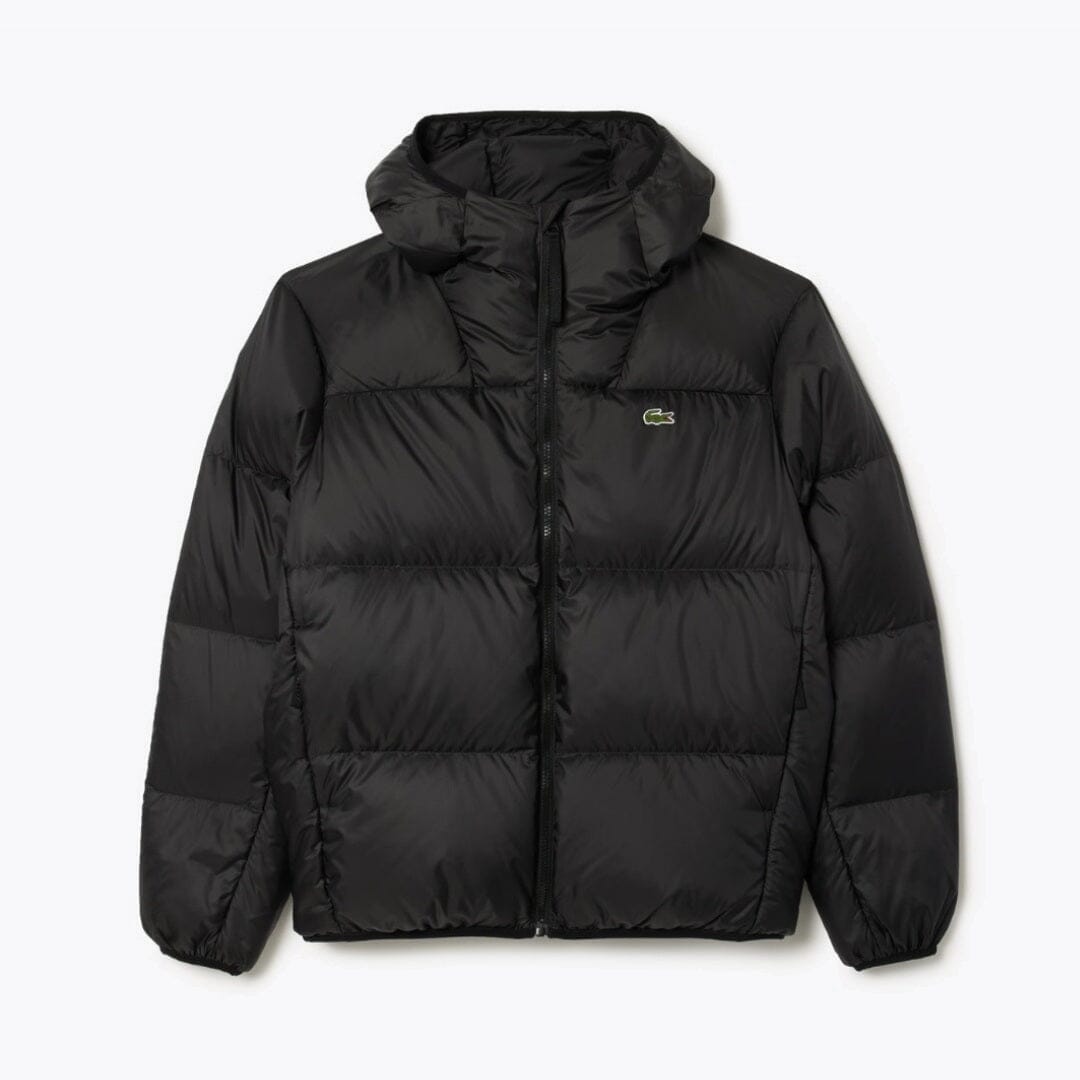 LC Short Water-Repellent Hooded Puffed Jacket Lacoste Adelstein Black S 