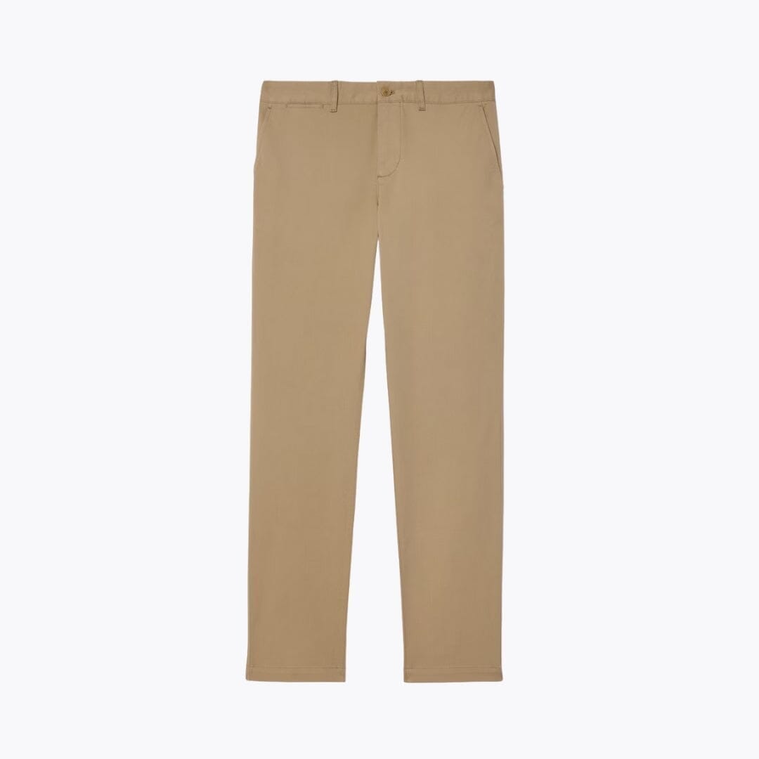LC Slim Fit Stretch Cotton Chino Pants Lacoste Adelstein Beige S 