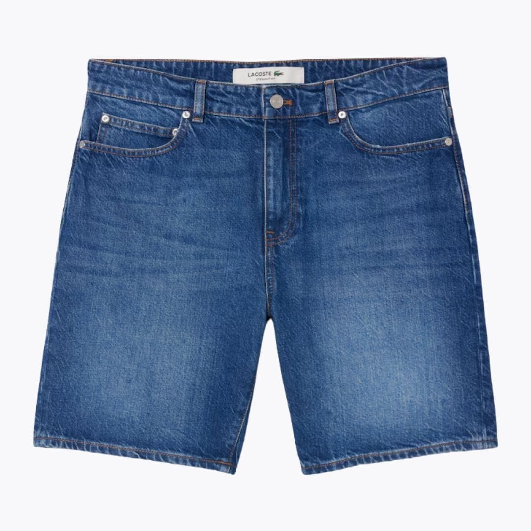 LC Straight Fit Denim Bermuda Shorts Lacoste Adelstein Denim blue S 