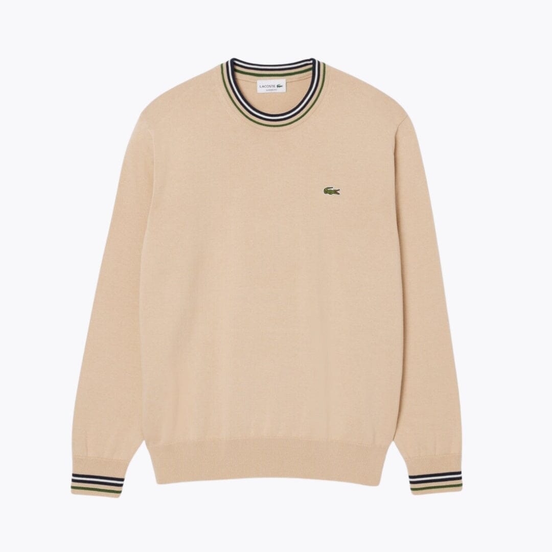 LC Striped Cotton Jersey Sweater Lacoste Adelstein Beige / blue S 