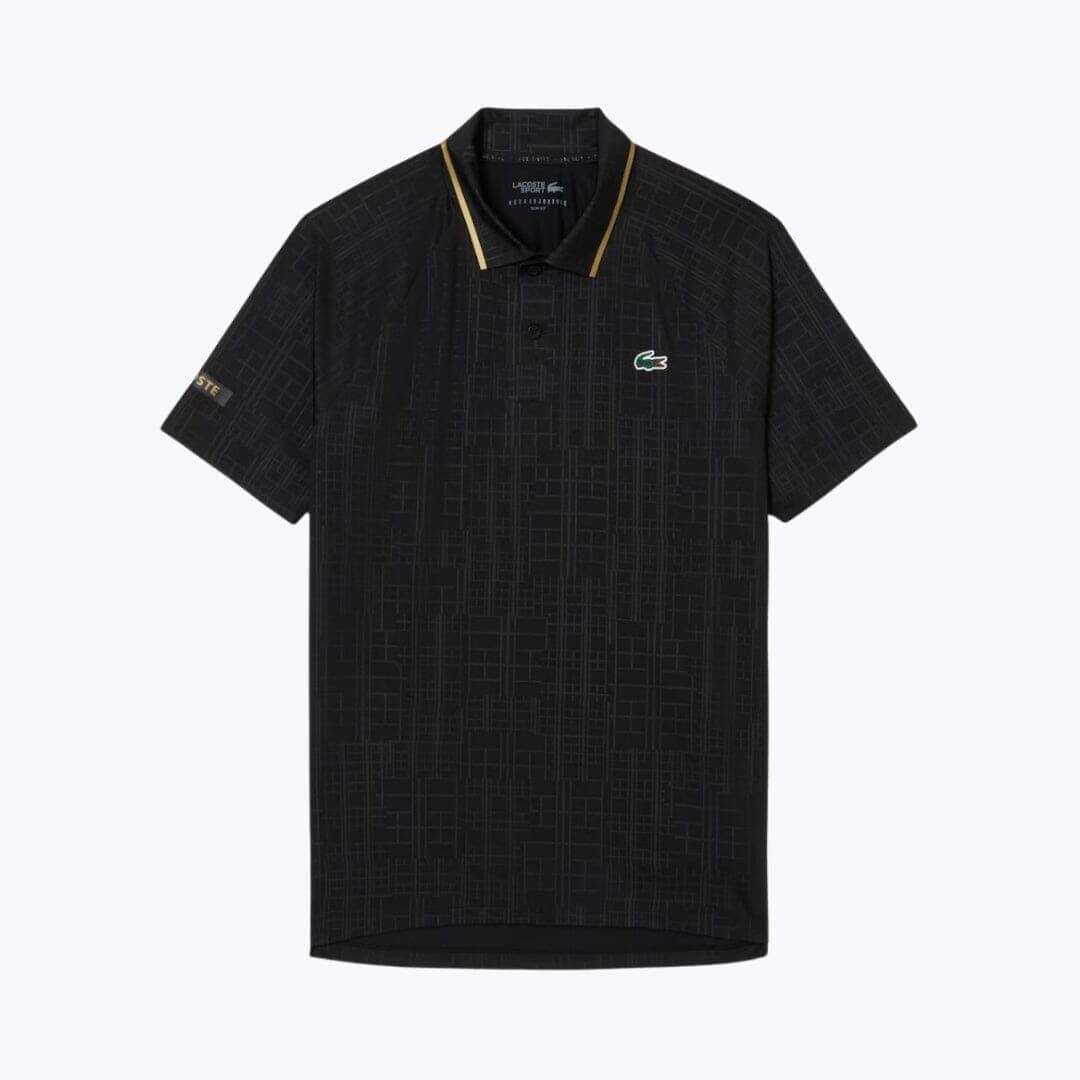 LC Tennis On Court Polo Shirt Lacoste Adelstein Black S 