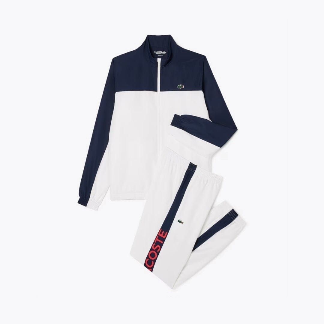LC Tennis Printed Tracksuit Lacoste Adelstein White / Navy blue / Red S 