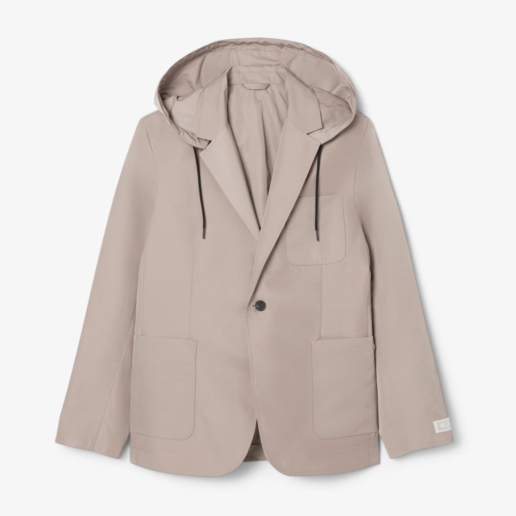 LC Twill Blazer with Hood Lacoste Adelstein Grey S 