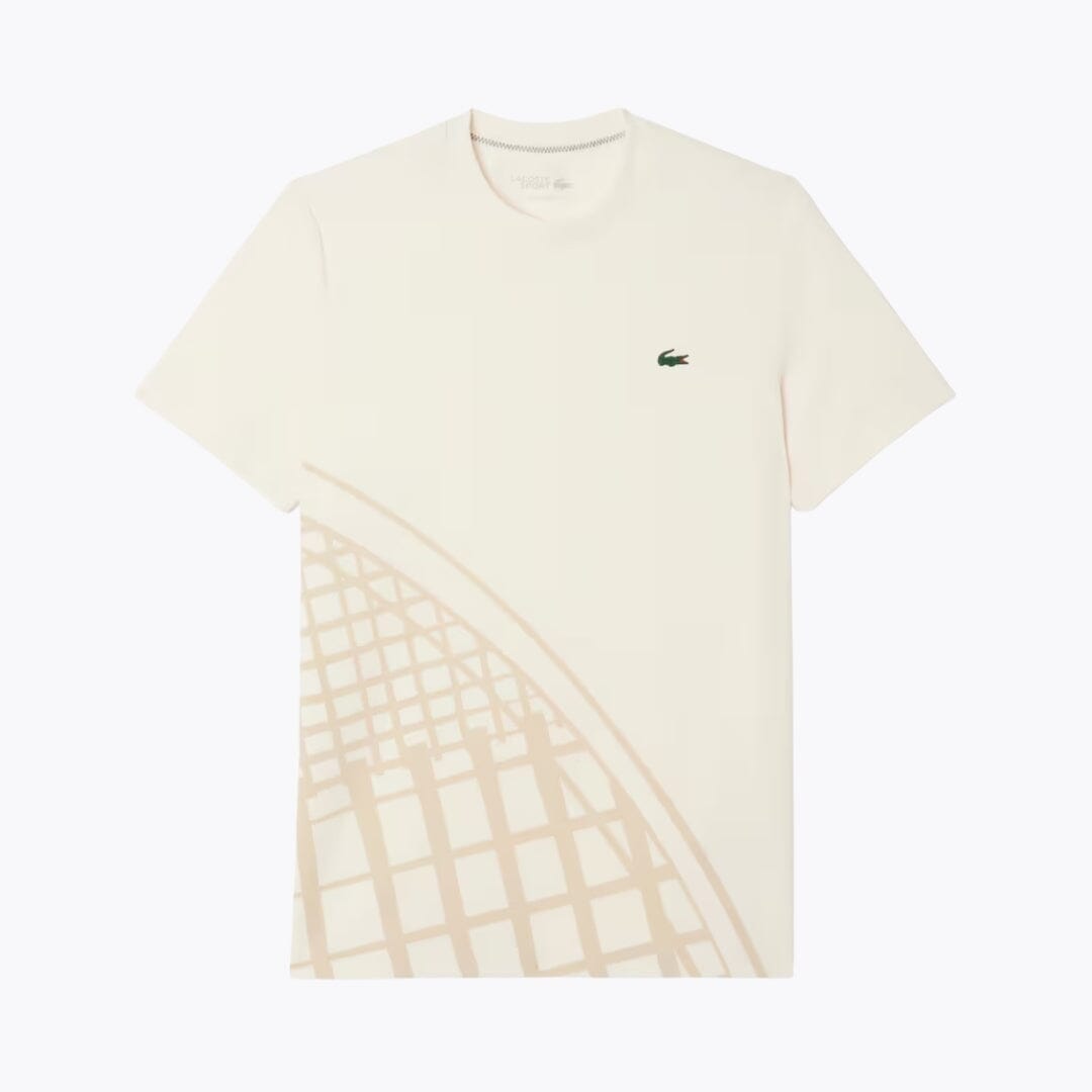 LC Ultra Dry Printed Tennis T-shirt Lacoste Adelstein White S 