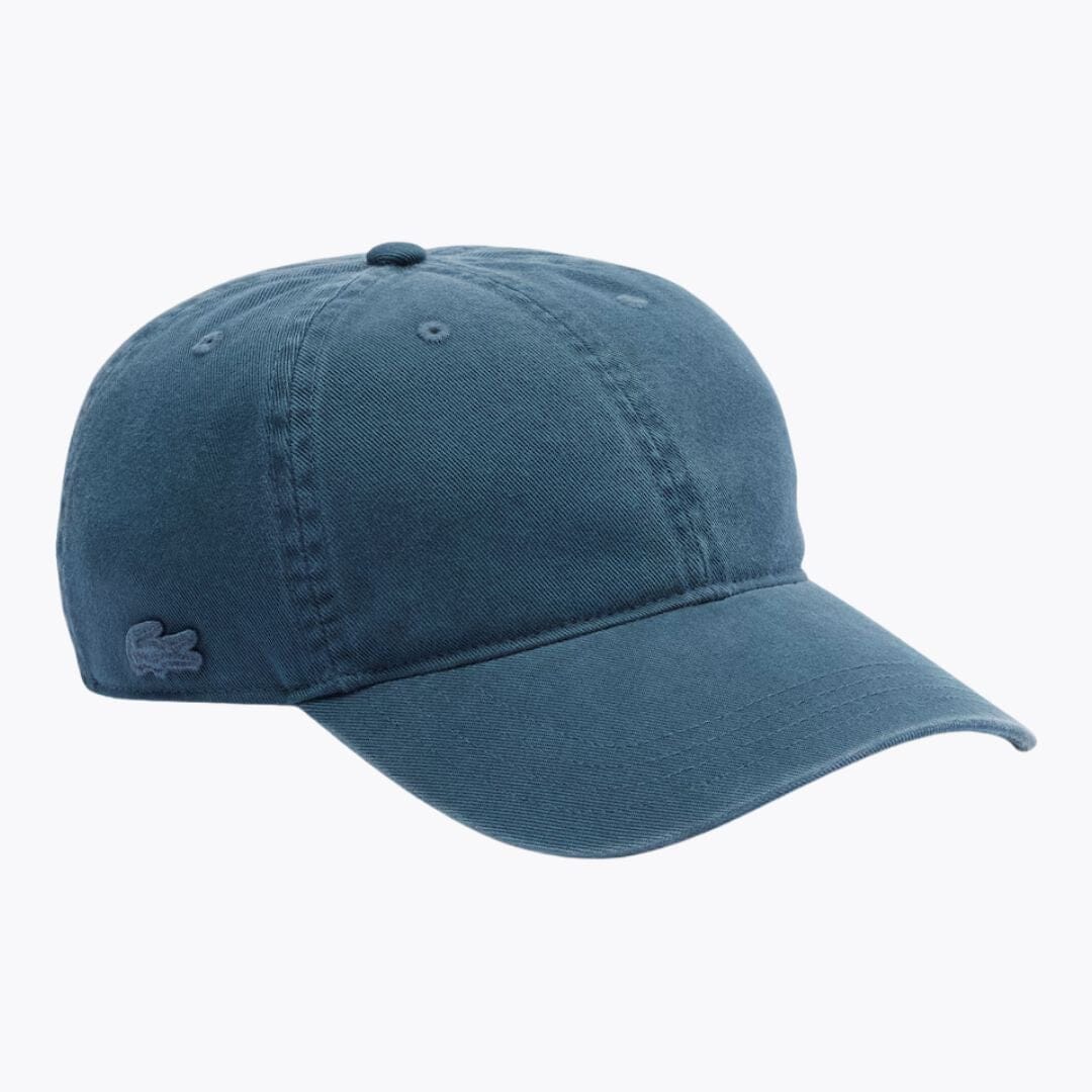 LC Washed Cotton Twill Cap Lacoste Adelstein Mineral blue 