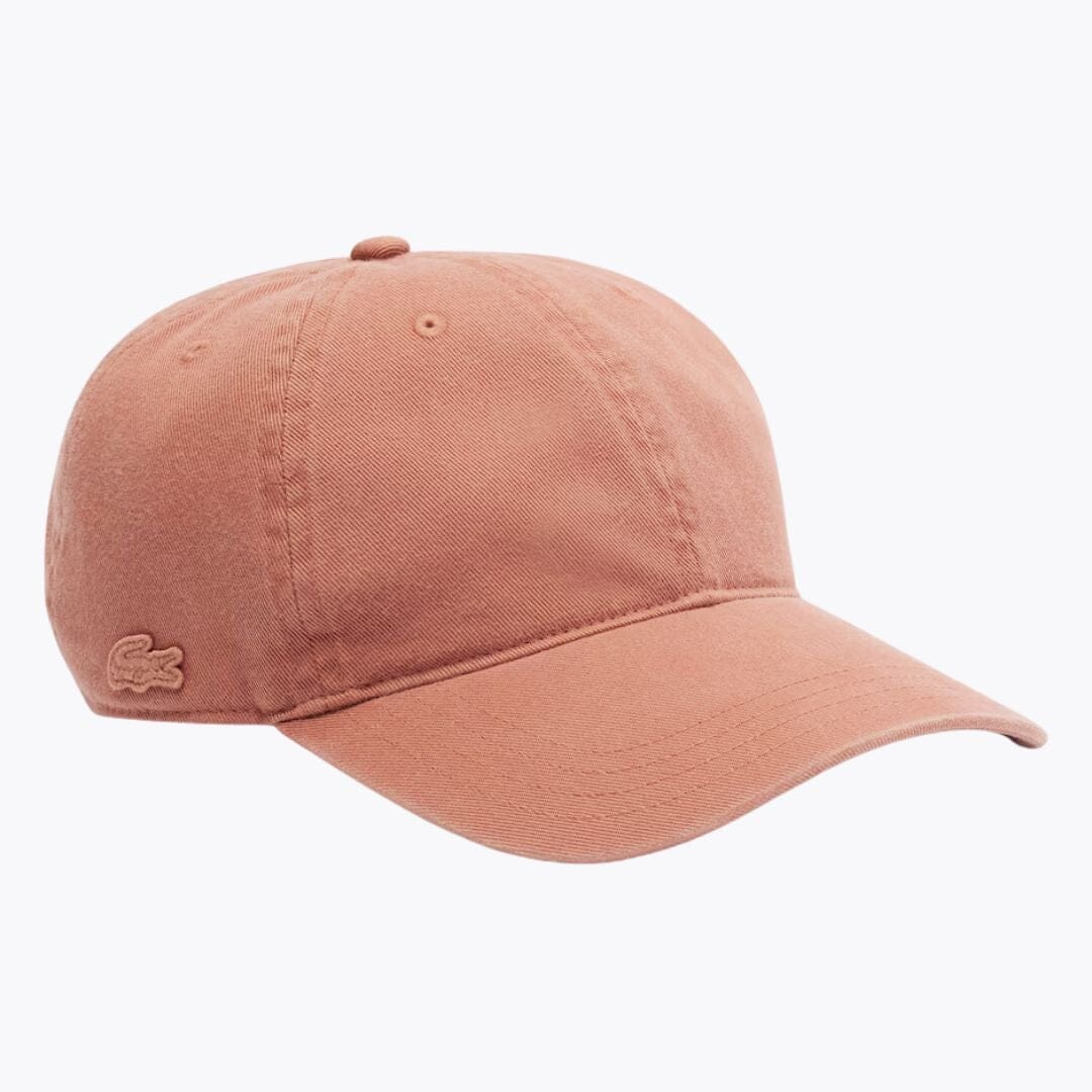 LC Washed Cotton Twill Cap Lacoste Adelstein Terracotta brown 
