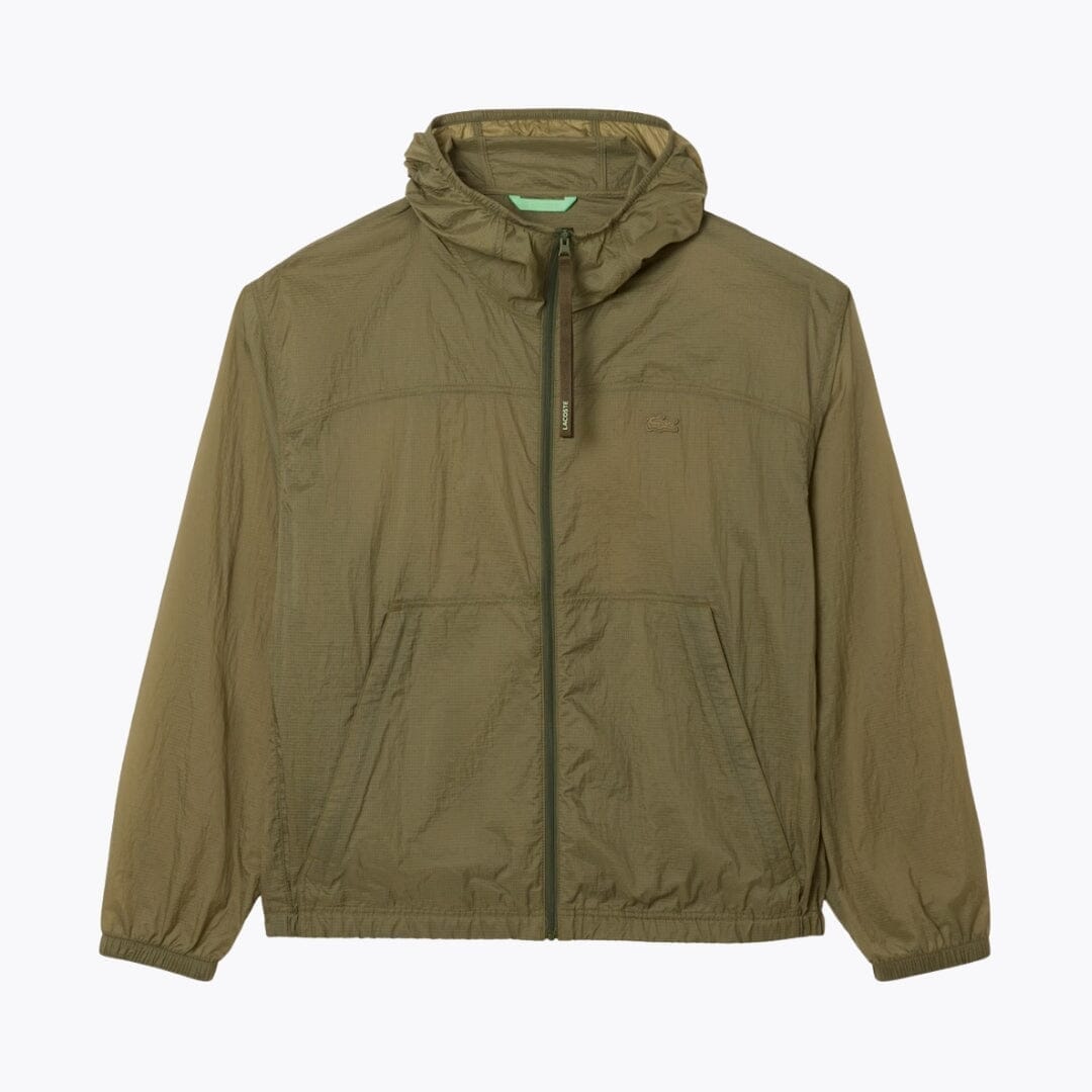 LC Water-Repellent Packable Nylon Jacket Lacoste Adelstein Khaki green S 