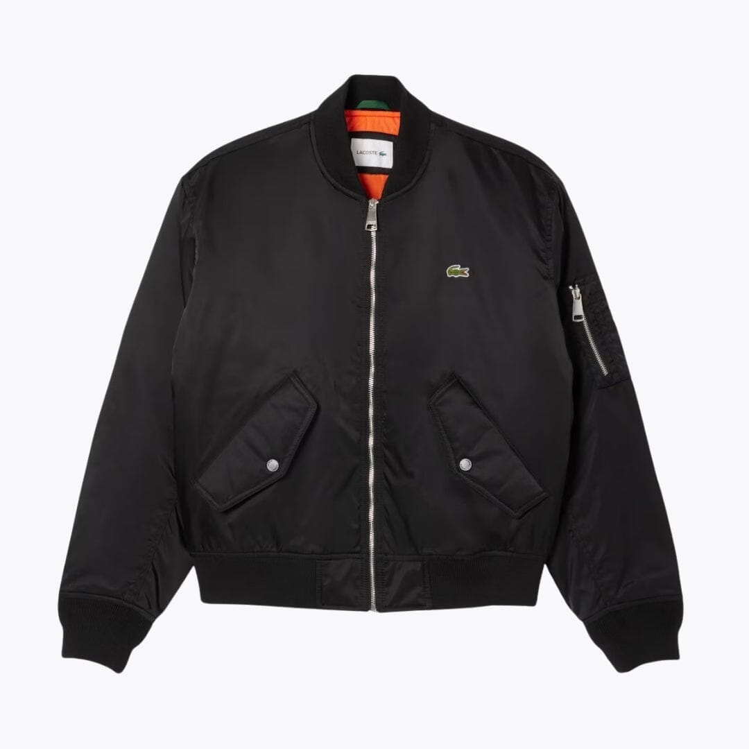 LC Water-Repellent Padded Bomber Jacket Lacoste Adelstein Black S 