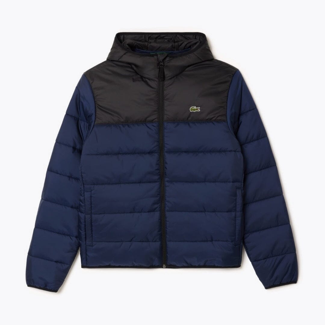 LC Water-Repellent Quilted Puffed Jacket Lacoste Adelstein Navy Blue S 