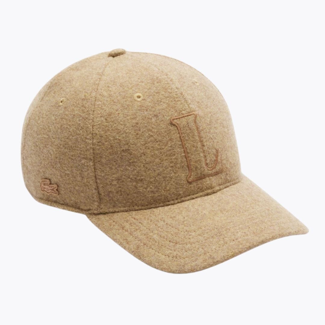 LC Wool Felt Baseball Cap Lacoste Adelstein Beige 