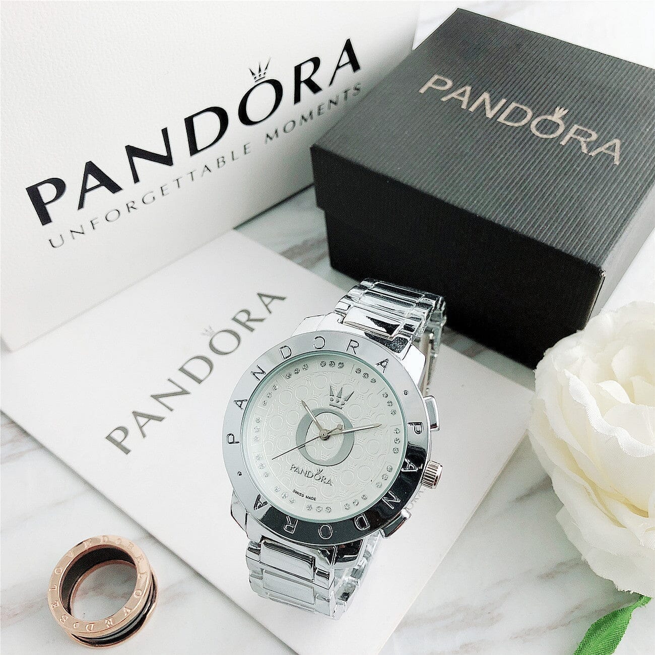 P A N D O R A Classic Glamour + Bracelet Charms Pandora Adelstein Silver 