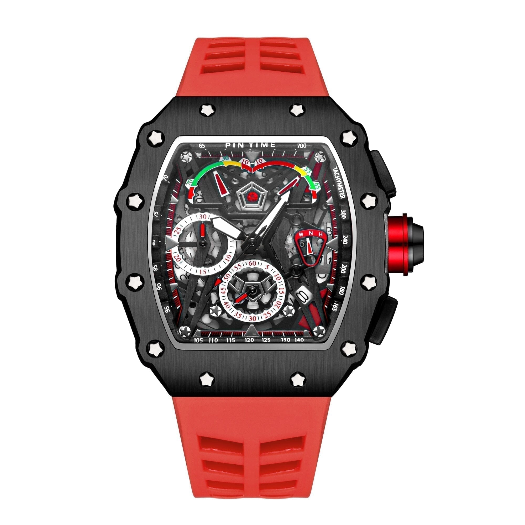 POEDAGAR Watch Pintime 42mm Poedagar Adelstein Red 