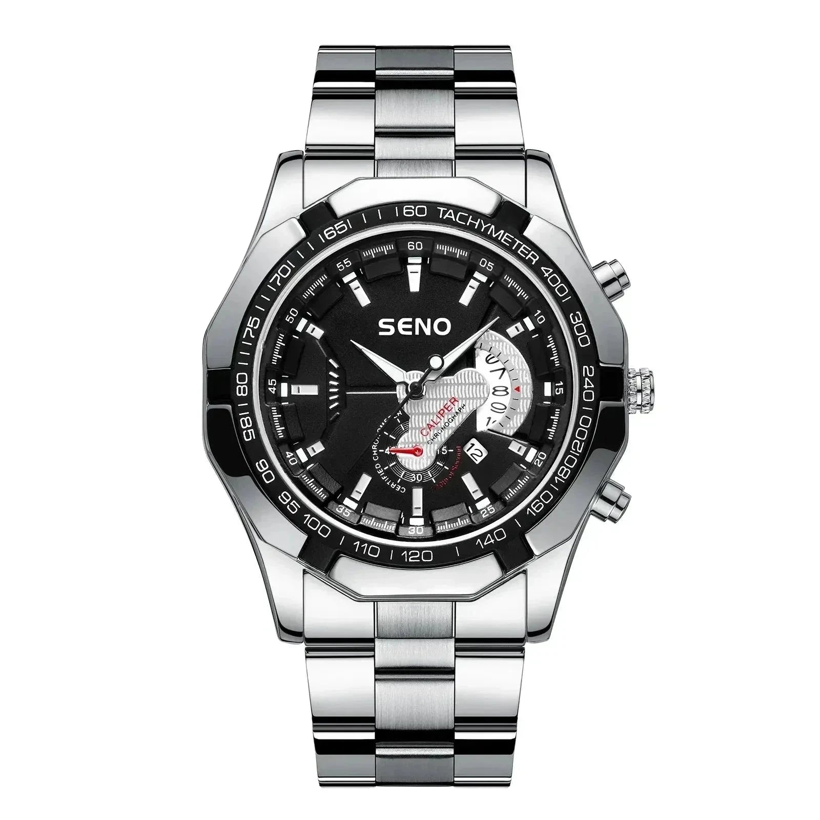 POEDAGAR Watch Seno Poedagar Adelstein Silver Black 