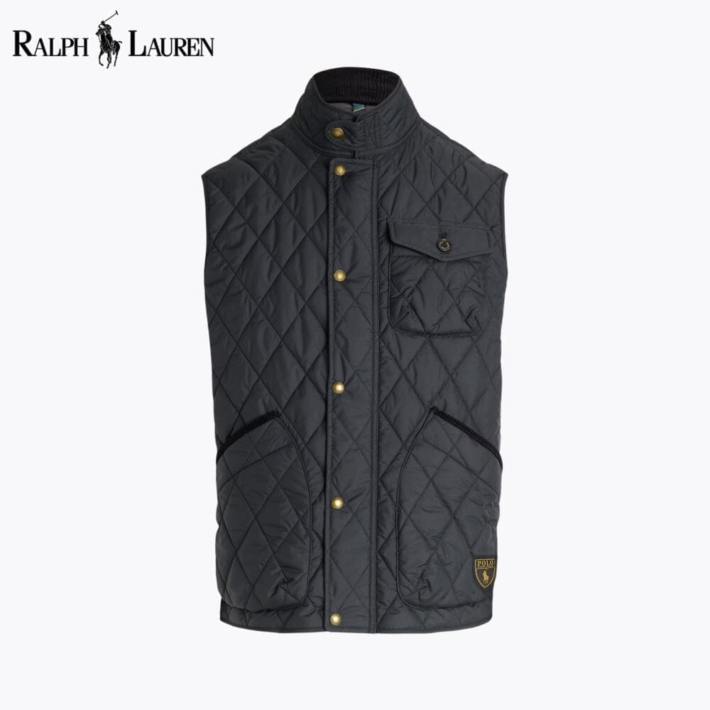 RL Beaton Quilted Utility Gilet Ralph Lauren Adelstein Polo Black S 