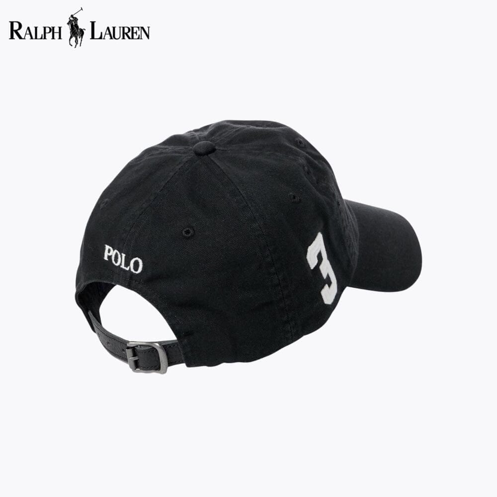 RL Big Pony Chino Ball Cap Ralph Lauren Adelstein Black 