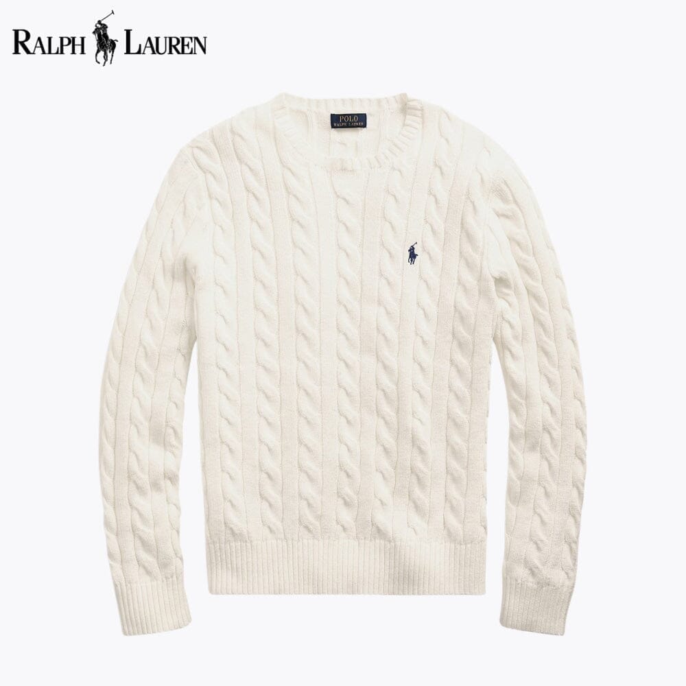 RL Cable-Knit Cotton Jumper Ralph Lauren Adelstein Cream S 