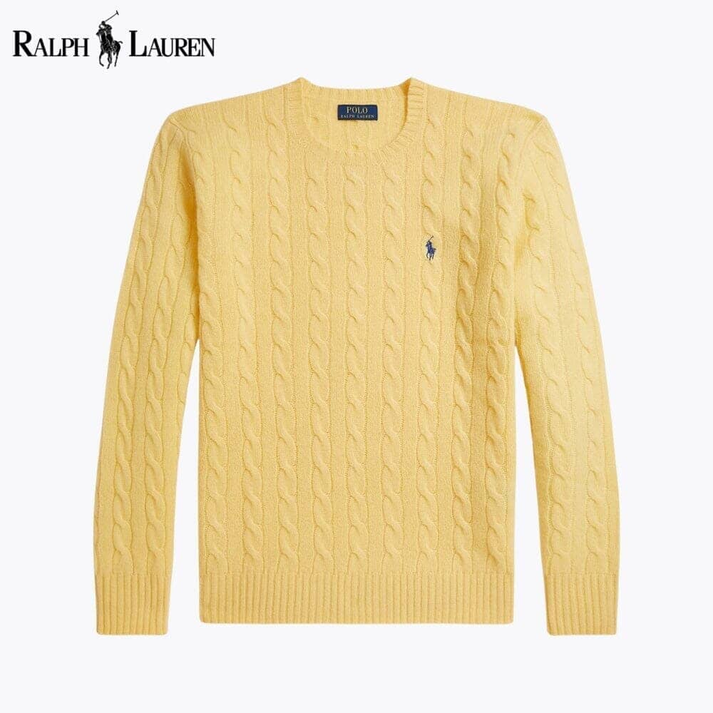 RL Cable-Knit Wool-Cashmere Jumper Ralph Lauren Adelstein Yellow S 