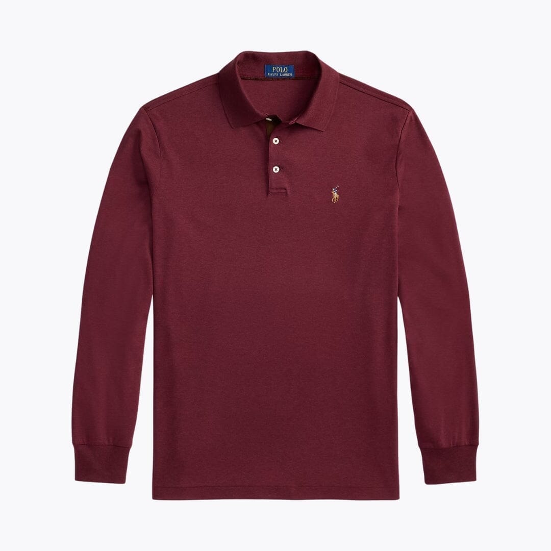 RL Classic Fit Soft Cotton Polo Shirt Ralph Lauren Adelstein Spring Wine Heather S 