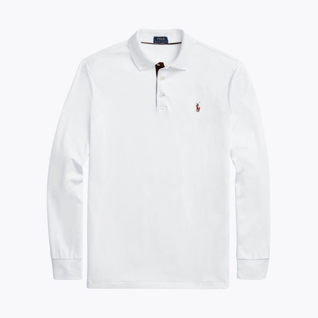RL Classic Fit Soft Cotton Polo Shirt Ralph Lauren Adelstein White S 