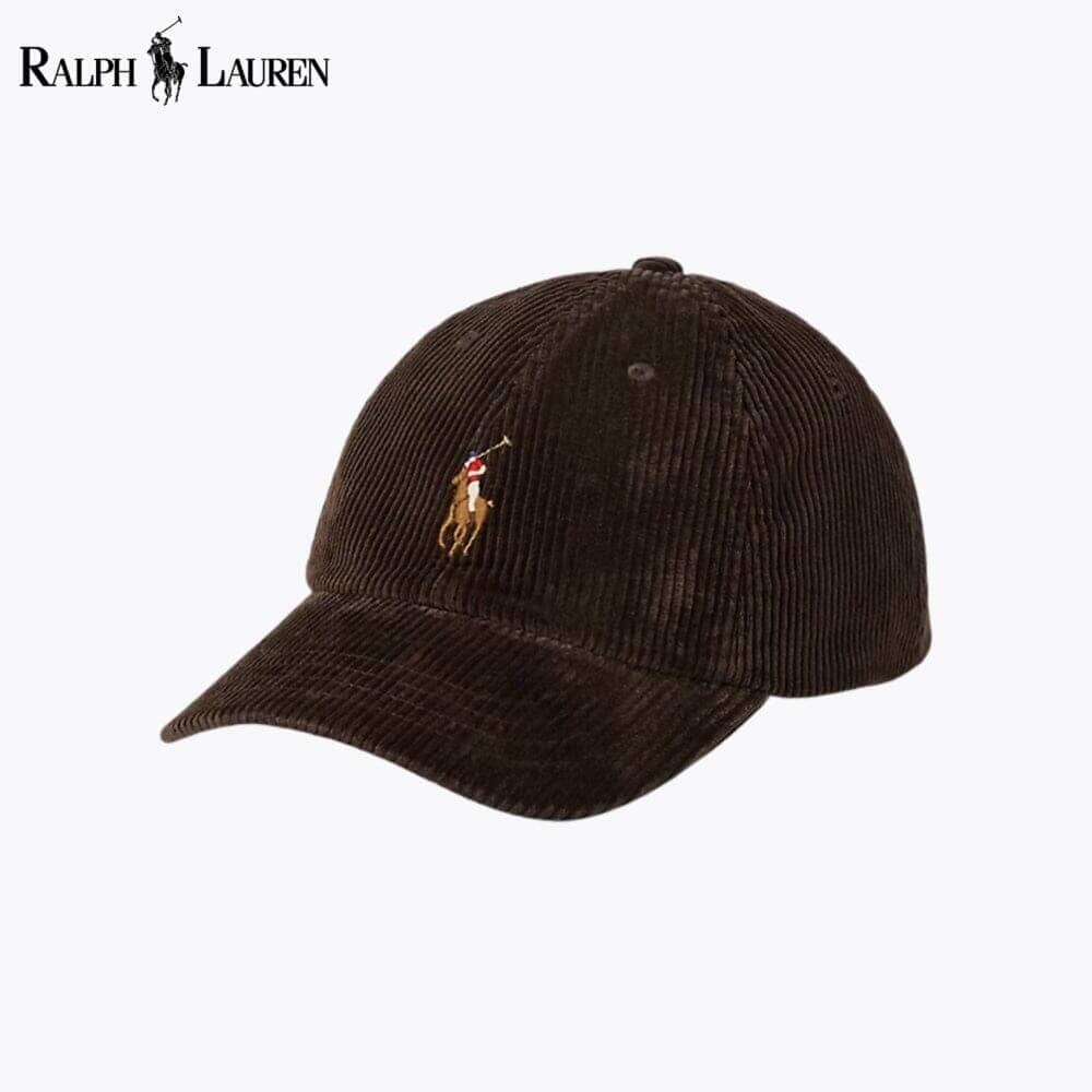RL Corduroy Ball Cap Ralph Lauren Adelstein Madison Brown 