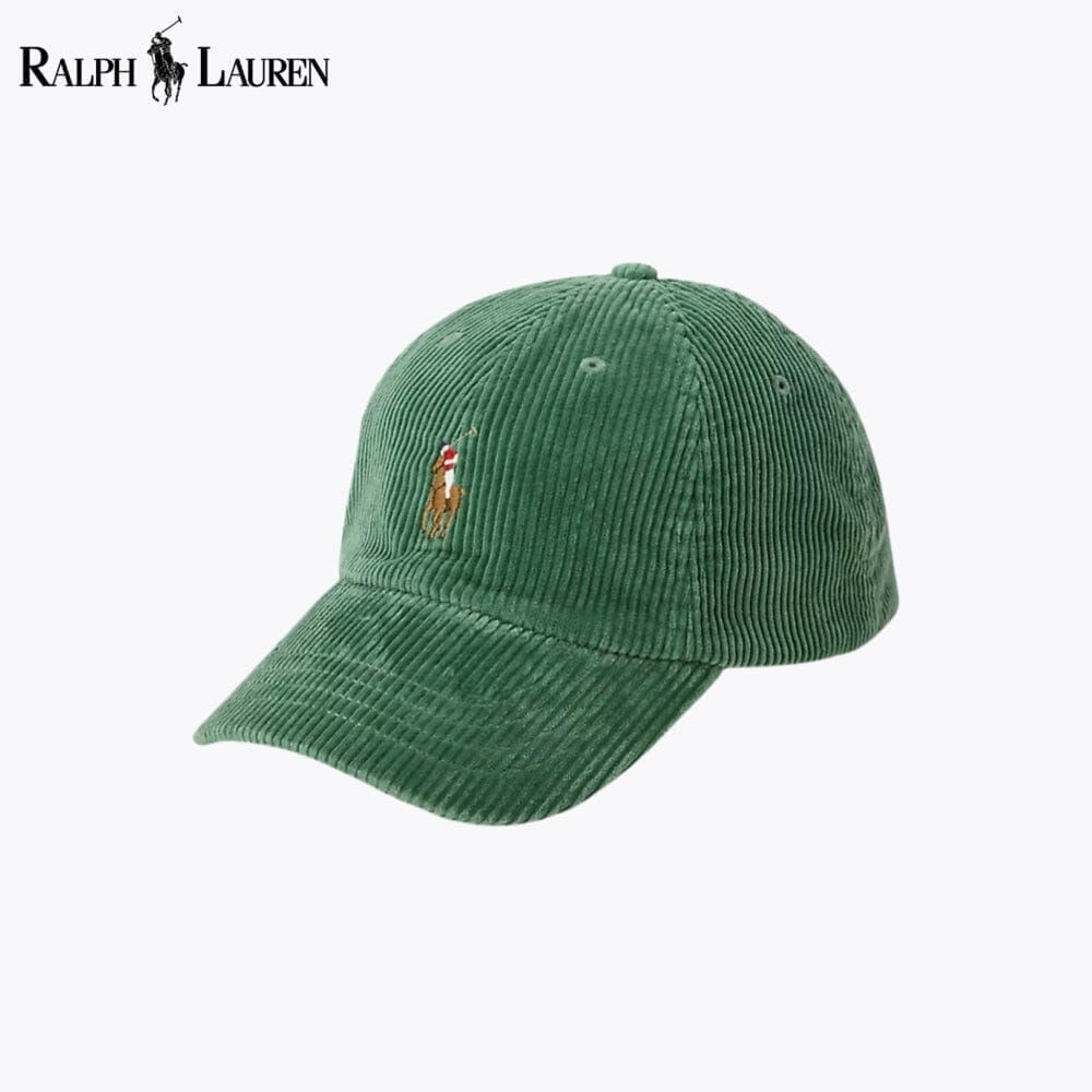 RL Corduroy Ball Cap Ralph Lauren Adelstein Meadow Green 