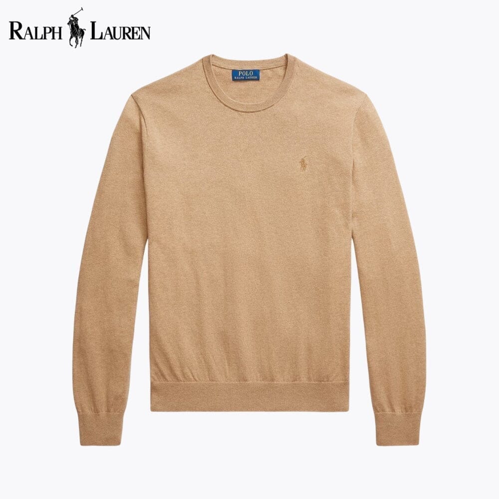 RL Cotton-Cashmere Crewneck Jumper Ralph Lauren Adelstein Caramel S 