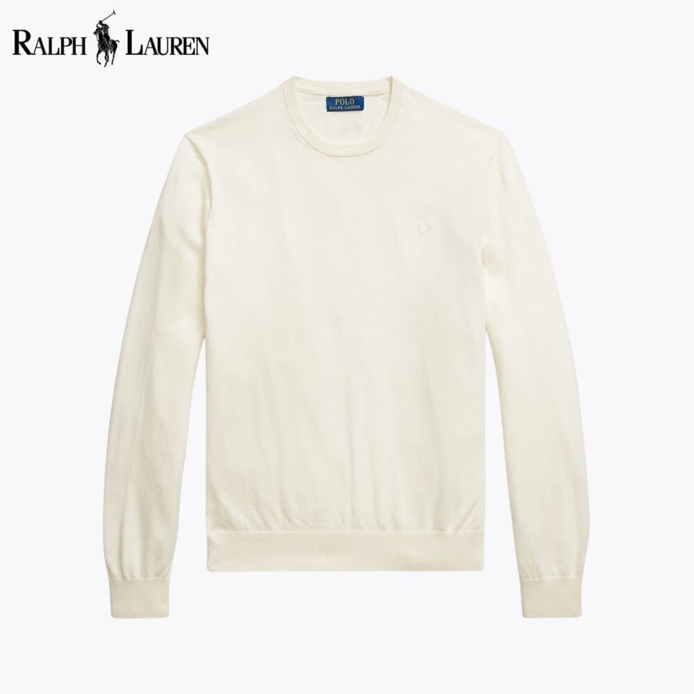 RL Cotton-Cashmere Crewneck Jumper Ralph Lauren Adelstein Cream S 