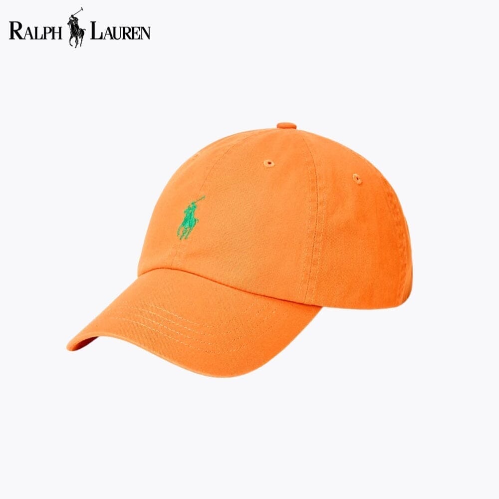 RL Cotton Chino Ball Cap Ralph Lauren Adelstein Orange 