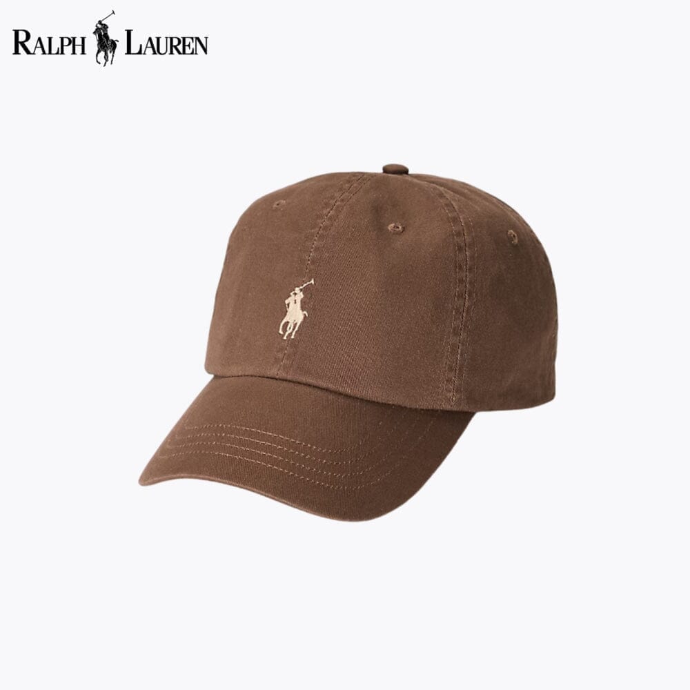 RL Cotton Chino Baseball Cap Ralph Lauren Adelstein Brown 